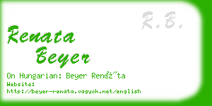 renata beyer business card